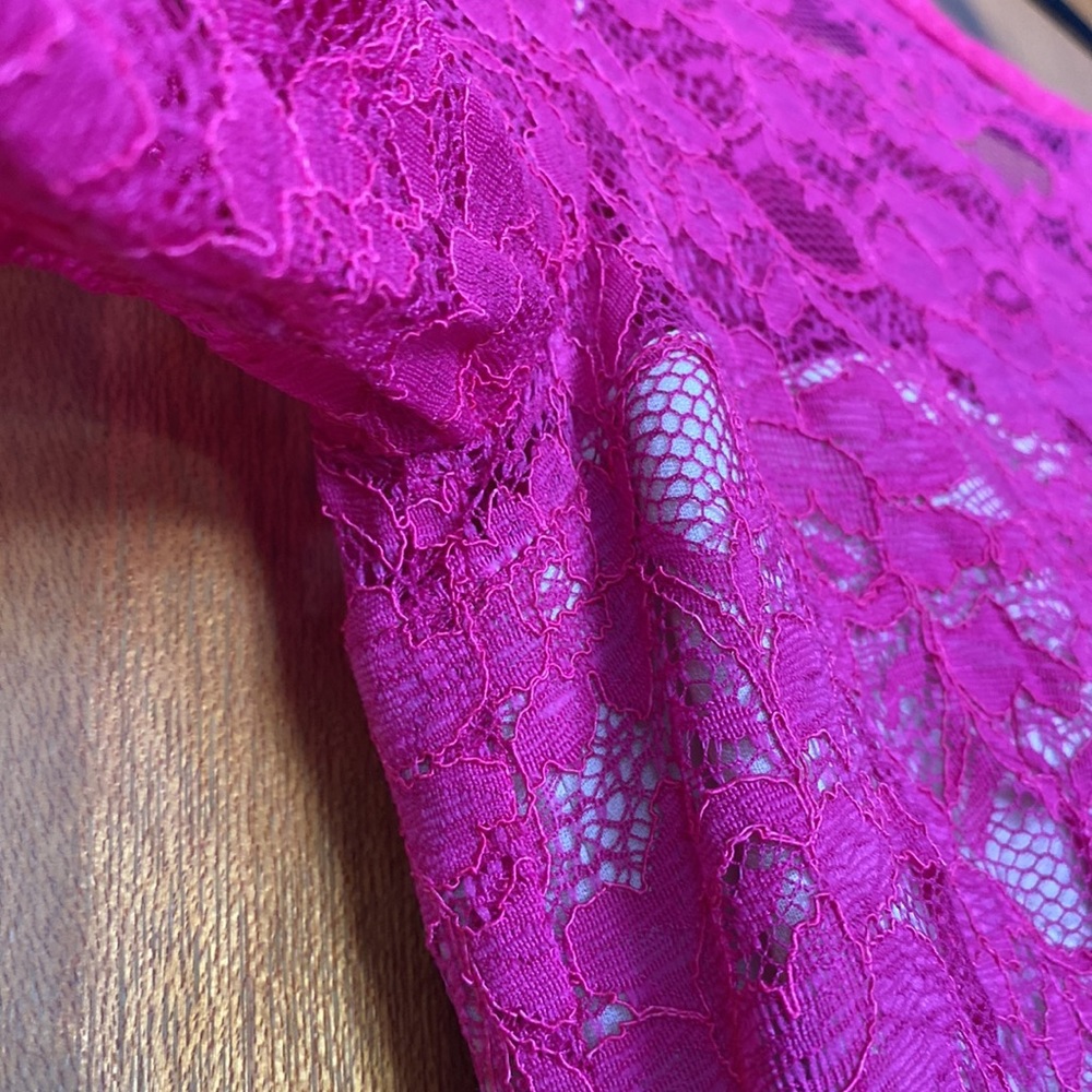 French Connection Pink Lace Dress - Picture 3 of 14